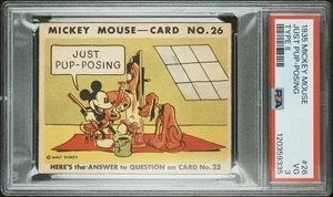 Tarjeta de Mickey Mouse 1935 #26 Just Pup-posing tipo 2 PSA 3 ¡¡MUY BUENA RARA!!! - Imagen 1 de 2