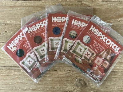 Charles Craft HOPSCOTCH Aida 14 Cross Stitch Fabric Lot of 5 Multicolor Vintage - Image 1 of 3