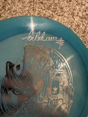 Joe Rotan Signed Innova Champion Aqua Shryke Disc Golf - Image 1 of 4