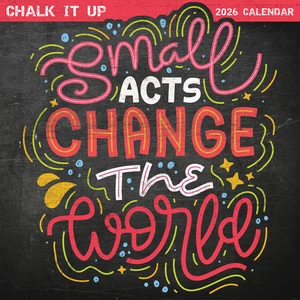 2026 Chalk It Up 2026 Wall Calendar • Motivational Chalk Art Wall Calendar - Picture 1 of 5