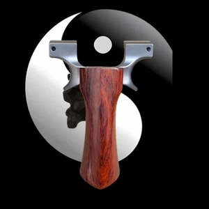 Flat Band Titanium Alloy Slingshot Quick Release with Rosewood Handle Outdoor - Picture 1 of 10