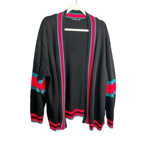 Cárdigan Boohoo Negro Rojo Verde Talla 18 Largo Negocios Informal Elastizado Cóctel - Imagen 1 de 9