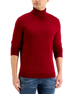 Suéter Club Room Hombres Mezcla Lana Merino Cuello Alto Cereza Talla L Foto 1 de 2