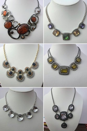 VETEMENTS Collana bavaglino audace lotto 7 collane dichiarazione strass gemme perline multicolore