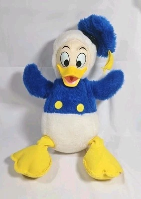 Juguete de peluche vintage de cara de goma del pato Donald de Walt Disney de los años 50 Foto 1 de 4