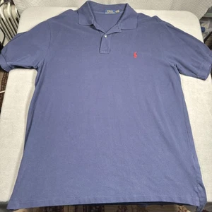 Polo Ralph Lauren Polo Shirt Mens XLT Blue Big Tall Red Pony Logo Classic Fit - Picture 1 of 7