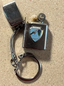 Vintage Metal Miniature Flip Top Cigarette Lighter Keychain Japan Tennessee - Picture 1 of 2