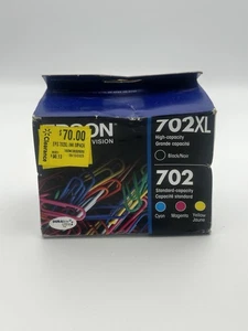Genuine Epson 702XL High Capacity Black / 702 Color Ink Cartridge Exp08/23 *Read - Picture 1 of 4
