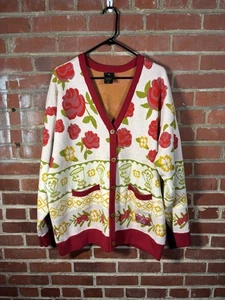 Disney Die Schöne und das Biest Rose gemusterte Strickjacke BoxLunch exklusiv Größe 3X - Bild 1 von 8