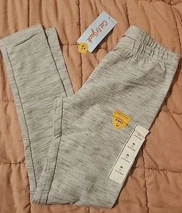 Cat & Jack Kids Girls Leggings Gray Almond Cream Pull On M (8) NWT - Picture 1 of 1