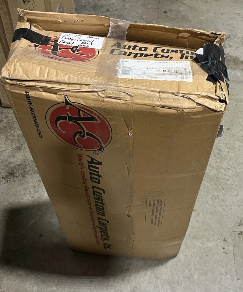 1966-70 Dodge Coronet 2 Door W/ Auto Trans Black Loop Carpet With Mass Back USA - Image 1 of 4