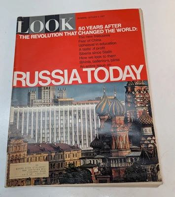Look Magazine Vintage Oct 1967 Russia Today Joseph Stalin Soviet China Fears Foto 1 de 4