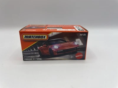 2025 Matchbox Porsche 911 Targa Red MBX 34/125 Box - Image 1 of 4