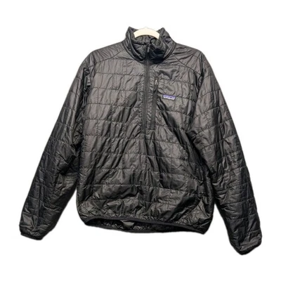 Patagonia Nano Puff Jacket Mens Medium Quarter Zip Black Primaloft Quilted - Image 1 of 4