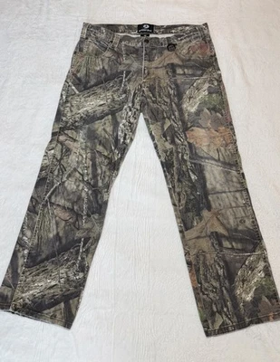 Pantalones de caza de mezclilla de pierna recta camuflaje Mossy Oak para hombre Y2K Woodland, 38x32 Foto 1 de 4