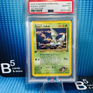 2000 Pokemon Gym Challenge 1st Edition Koga's Zubat 83/132 PSA 10 Gem Mint - Picture 1 of 2