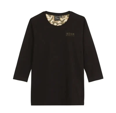 2023 Polaris Indian Women's Black Camo 3/4 Sleeve Tee Shirt M 286297503 - Image 1 of 4