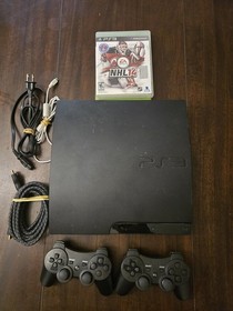 Sony PlayStation 3 Black Console PS3 CECH-3000A 160GB 2 Controllers 2 Games