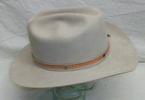 Cappello da cowboy vintage Limpia Creek personalizzato in feltro Sarah (7-1/4) con custodia - Foto 1 di 12