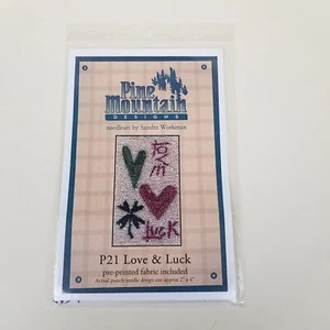 Pine Mountain Designs Love & Luck Punch Needle Pattern With Fabric P21 - Picture 1 of 3