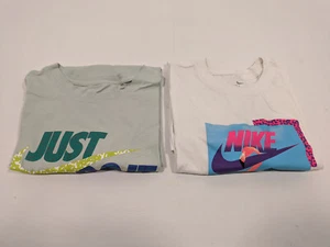 NIKE Men's L T-Shirts Mint Green Just Do It & White Nike Air Flamingo L - Picture 1 of 16