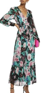 Maxi Vestido Diane Von Furstenberg Linnet Seda Volantes Talla UK 10 DVF Floral - Imagen 1 de 17