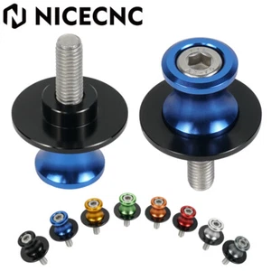 6MM CNC Swingarm Sliders Spools for Yamaha YZF R1 R6 R6S 600R FZ1 MT01 MT03 R7 - Picture 1 of 13