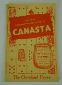 New International Laws of Canasta 1951 Oswald Jacoby Booklet Cleveland Press - Picture 1 of 3