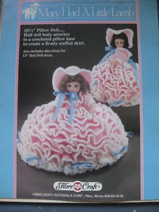 FIRE CRAFT MARY HAD A LITTLE LAMB 10.5 PILLOW DOLL TO CROCHET. OOP - Picture 1 of 1