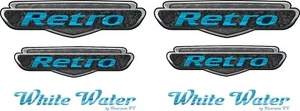 RIVERSIDE RV RETRO OEM BLUE AQUA RESTORE TRAVEL TRAILER FULL KIT GRAPHICS - Bild 1 von 1
