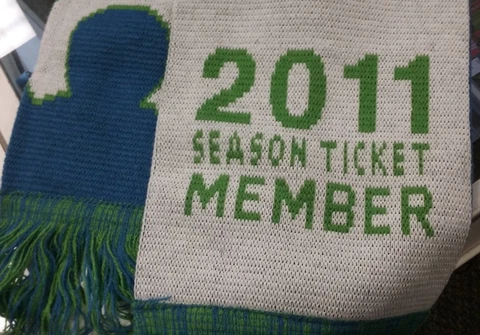 2011 Seattle Sounders FC Scarf Season Ticket Member Football Club Soccer Adidas Cover