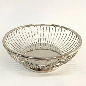 Alessi Italy INOX 18/10 Stainless Steel wire Round fruit bowl bread +2" x 5 3/4" - Picture 1 of 5
