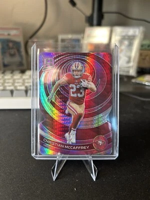 2023 Spectra Christian Mccaffrey Pink Die Cut /20 - Image 1 of 2