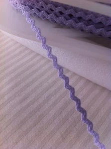 Mini Ric Rac Braid Trim 5mm Lavender Lilac Purple x By The Meter Made in USA - Picture 1 of 1