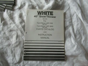 White 40" snow thrower  operator's instruction manual and parts catalog - Picture 1 of 1