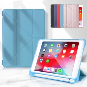 PU Smart Case Cover With Pencil Holder For Apple iPad 10th 9th 8th Air 5 Pro 11 - Picture 1 of 22