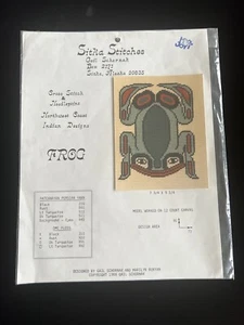 Cross Stitch Needlepoint Native American Frog pattern - Picture 1 of 2