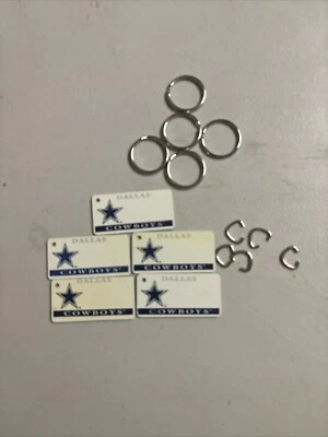 Lot of 5 Vintage Dallas Cowboys  Keychain Name Plate NFLPlastic One Sided 1992 - Image 1 of 3