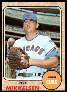 1968 Topps Pete Mikkelsen  VG-EX Chicago Cubs #516