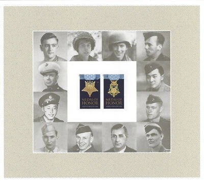 Medal of Honor World War II 20 Forever Stamps, 2 FDCs & 2 DCPs Scott #4822-4823 - Image 1 of 4