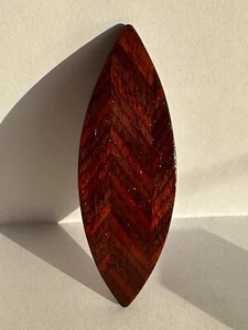 Tatting shuttle rosewood with inlay 3 inch long - Picture 1 of 9