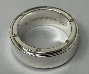 Anello Tiffany & Co Metropolis fascia a vite uomo unisex in argento sterling 9,5 / 9 mm - Foto 1 di 5