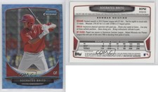 2013 Bowman Wrapper Redemption Blue Wave Refractor Socrates Brito #BCP62