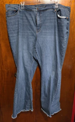 Lane Bryant X SEVEN7 medium wash rhinestone embellished flare jeans plus Size 28 - Image 1 of 4