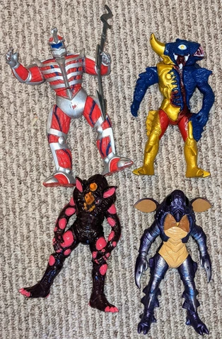 1993 Power Rangers Evil Space Alien Lot Goo Fish Zed Rhino Guitardo Bandai 8” Cover