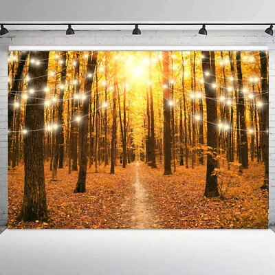 10x8 pies Hoja de Arce Amarillo Otoño Bosque Foto Fondo Estudio Accesorios Foto 1 de 4