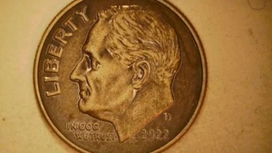 Gorgeous 2022 D Roosevelt Dime Beautiful Patina Finely Struck Coin Clad Error? - Picture 1 of 9