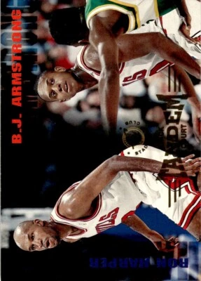 1994-95 Stadium Club Basketball Card B.J. Armstrong/Ron Harper Chicago Bulls - Image 1 of 2