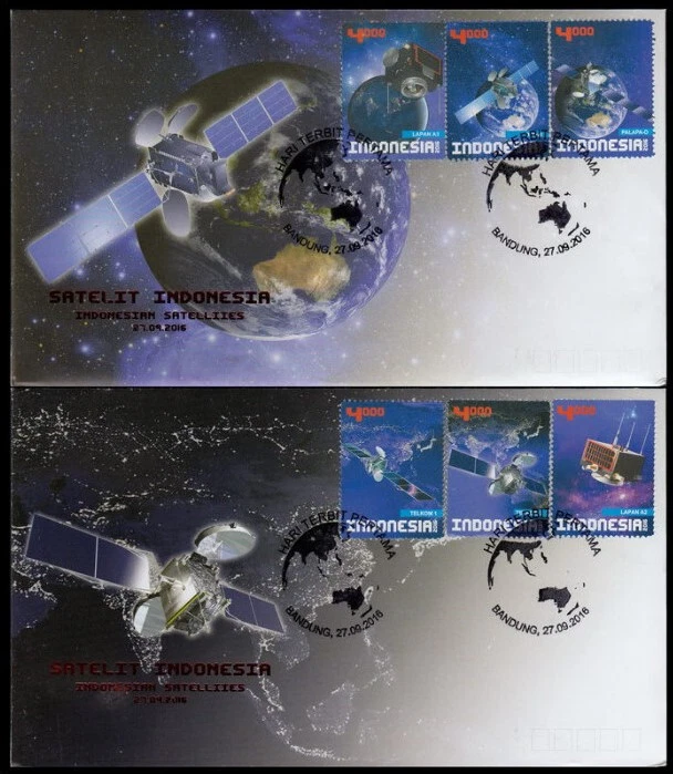 Indonesia - Indonesie Issue 2016-09-09 (FDC 2x) Space - Satellite - Image 1 of 1