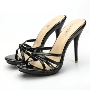 Sandalias de tacón de aguja para mujer Mulas Zapatillas Zapatos Punta abierta Tacones altos Pajarita Informal - Imagen 1 de 30